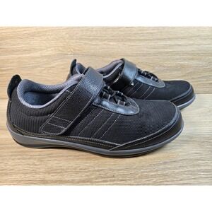 Womens Orthofeet Sneakers Black Size 10 2E X-Wide.  (Insoles Replaced W/ Kizik)